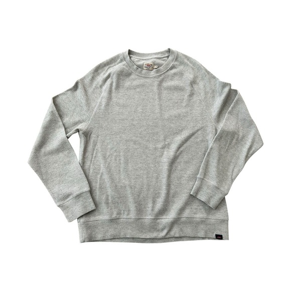 Faherty Legend Crew Sweater Men Size Medium Light Heather Grey Super Soft